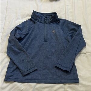 Vineyard Vines Blue Striped Kids Quarter-Zip Sanktay Pullover